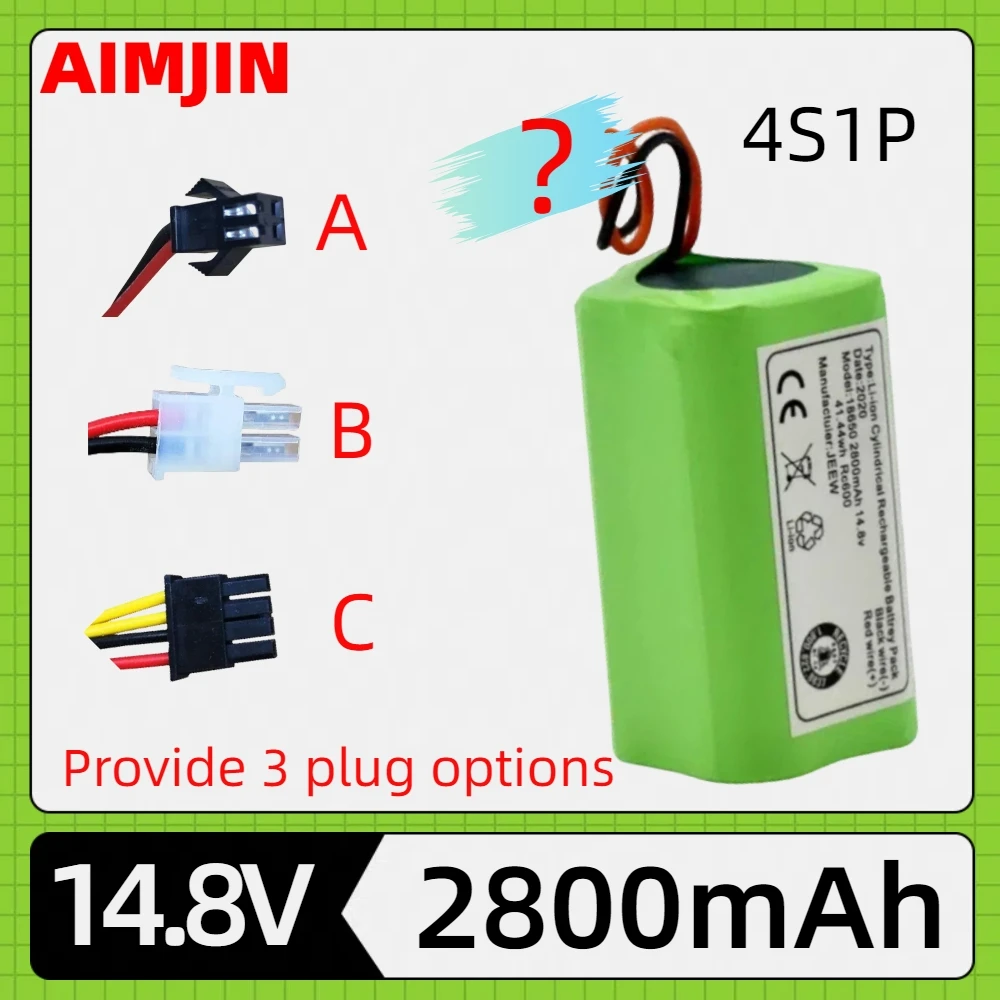 

Li-ion Battery 4S1P 14.4V 2800mAh for Conga Excellence 990 1090 Ecovacs Deebot N79S N79 DN622 Eufy Robovac 11 11S 12 35C X500