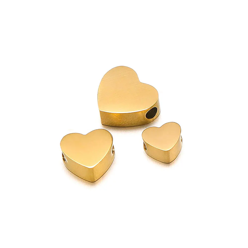 5Pcs Stainless Steel Loose Beads Heart Star Spacer Beads Charms for Necklace Chian Bracelet DIYJewelry Making Wholesale