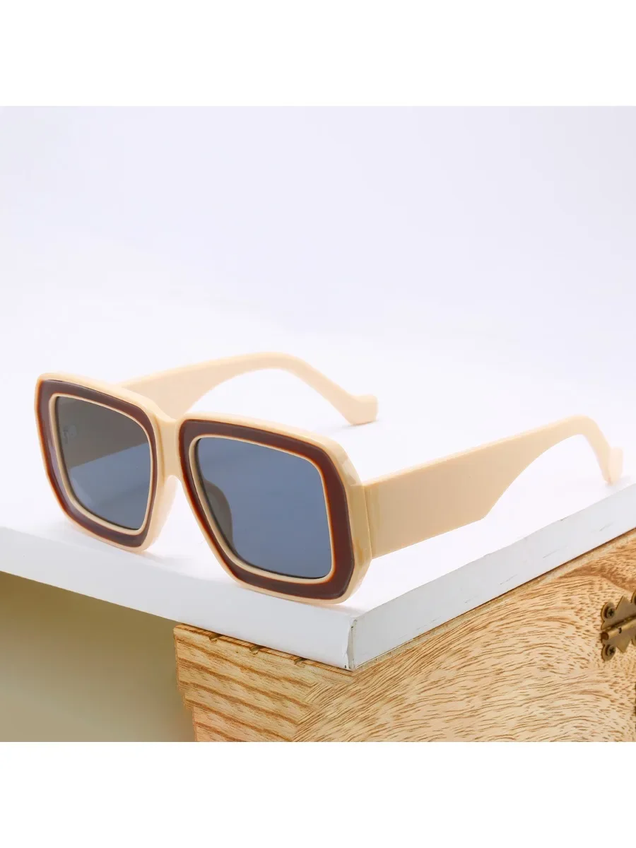 Vintage hommes femmes grandes lunettes de soleil hommes nuances carrées marque concepteur unisexe lunettes de soleil lentille noire mâle femme lunettes de soleil UV400