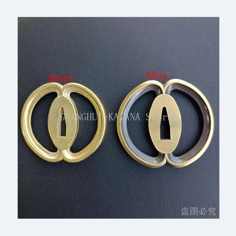 

Brass Copper Guard Tsuba For Japanese Samurai Sword Katana Fittings Accessories