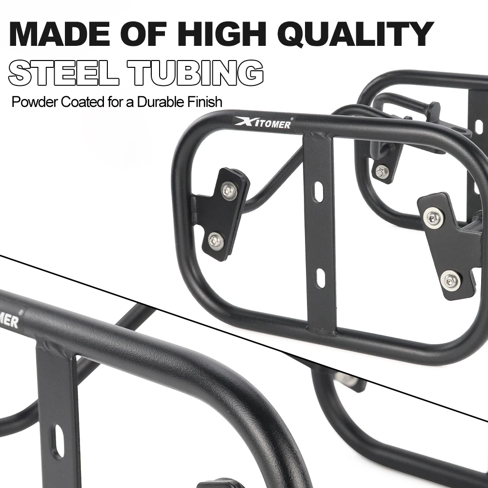 트라이엄프 로켓 3 R 로켓 3 GT 2020-2025 오토바이 스틸 사이드 러기지 랙 새들백 지지대 마운팅 브래킷 패니어 랙