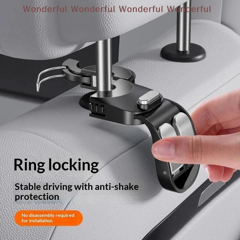 2Pcs Car Seat Back Hook Headrest Hidden Mount Auto Vehicle Back Seat Organizer Car Accessories Hanging Hooks Storage Hanger