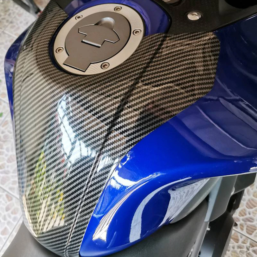 

Защитная крышка для мотоциклетного топливного бака, Защитная Наклейка для YAMAHA MT15 MT-15 2017-2023 MT 125 15 MT125, аксессуары из углеродного волокна