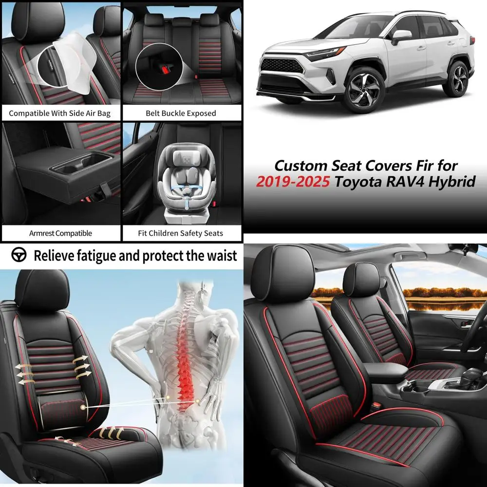 

Car seat Covers Compatible with Toyota RAV4 2019-2024 2025 Hybrid SE/XSE/LE/XLE/XLE Premium/Limited Automotive Cushion Protector