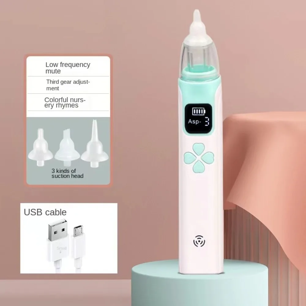 Electric Baby Nasal Aspirator Safety USB Charging Baby Nasal Inhaler Nasal Obstruction Rhinitis Silent Nose Cleaner For Newborns