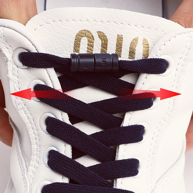 1 Pair Elastic No-Tie Shoelaces with Capsule Buckle for Sneakers Flat Shoes - Kids & Adults Accessory