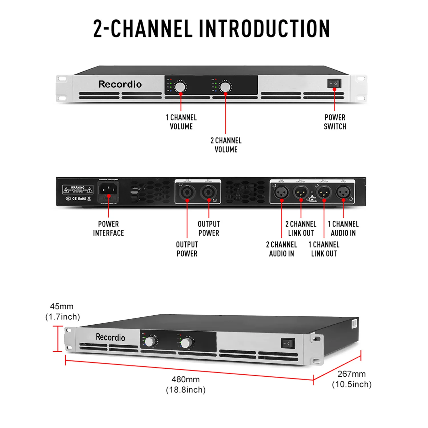 GAP-G12000 třída D 2kanálový odborný energie zesilovač audio domácí KTV jeviště vystoupení high-power digitální energie zesilovač