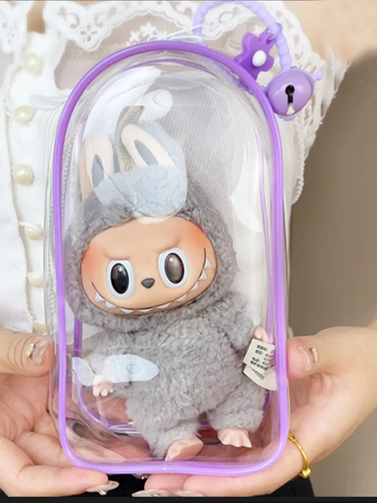 1pcs Transparent Bags Cotton Doll Protective Cover Thickened PVC Zipped Anime Dolls Dustproof Hanging Box Toy Doll Gifts Bag