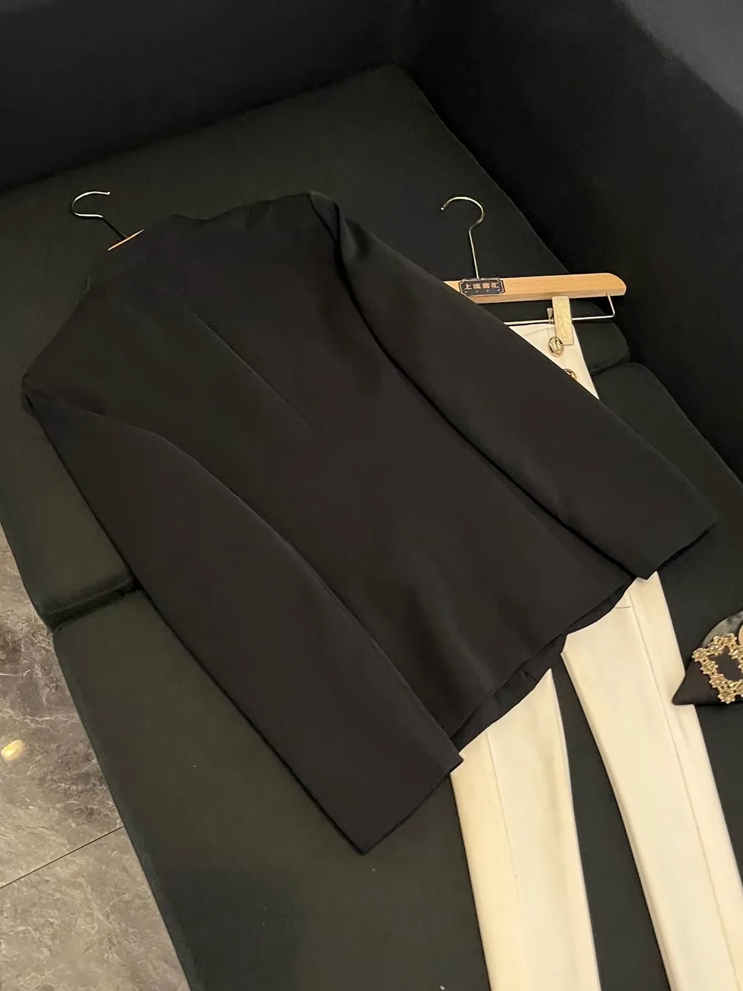 Sciolto lungo Sve V-Ne taglio dritto Jaet Autunno New Sle Donna Faion French Sle ricamato Abbigliamento da ufficio X3