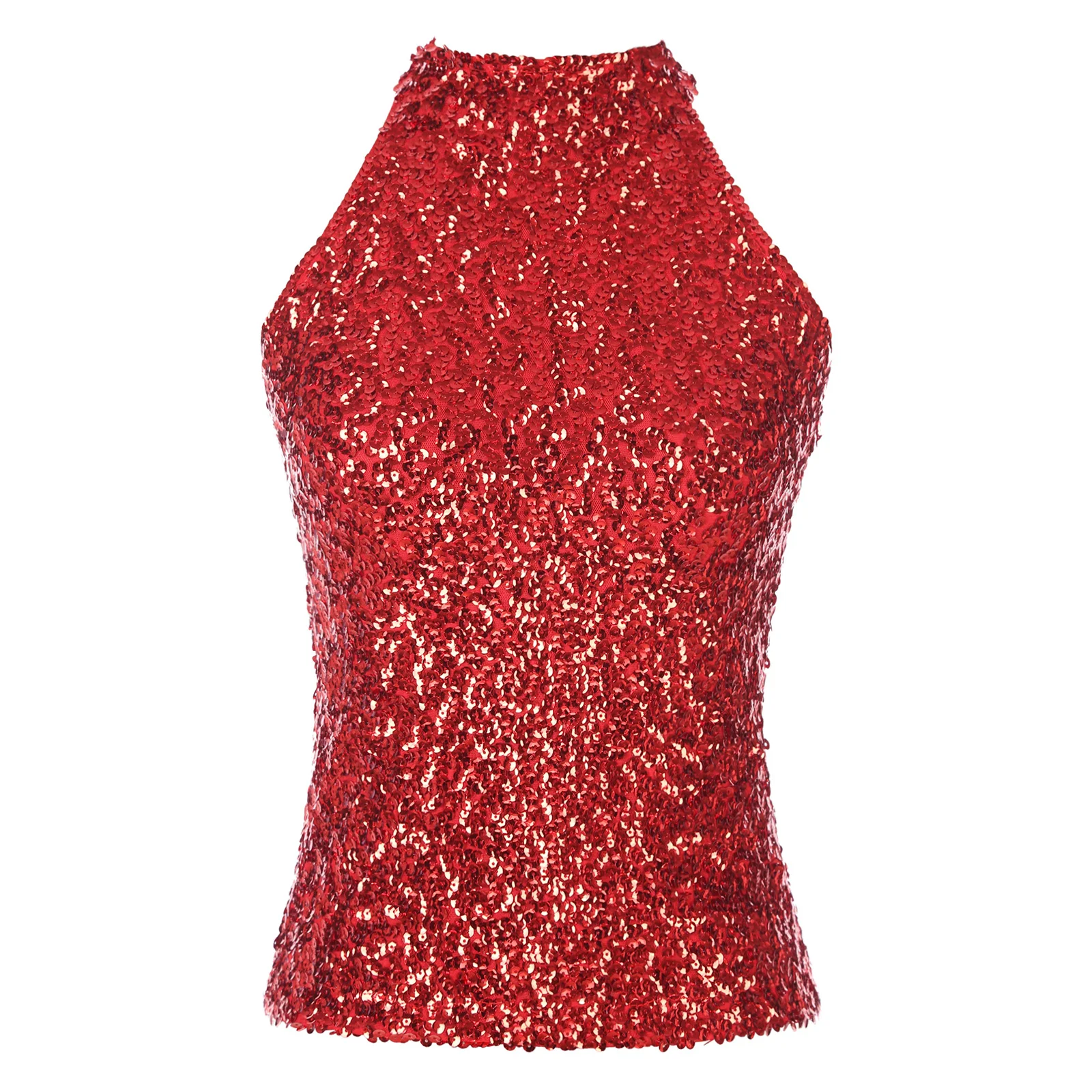 

Women's Pole Dance Tank Top Dazzling Glittery Rave Crop Top Slim Tops Club Party Stage Festival Rave Clothes Pole Dance Costume