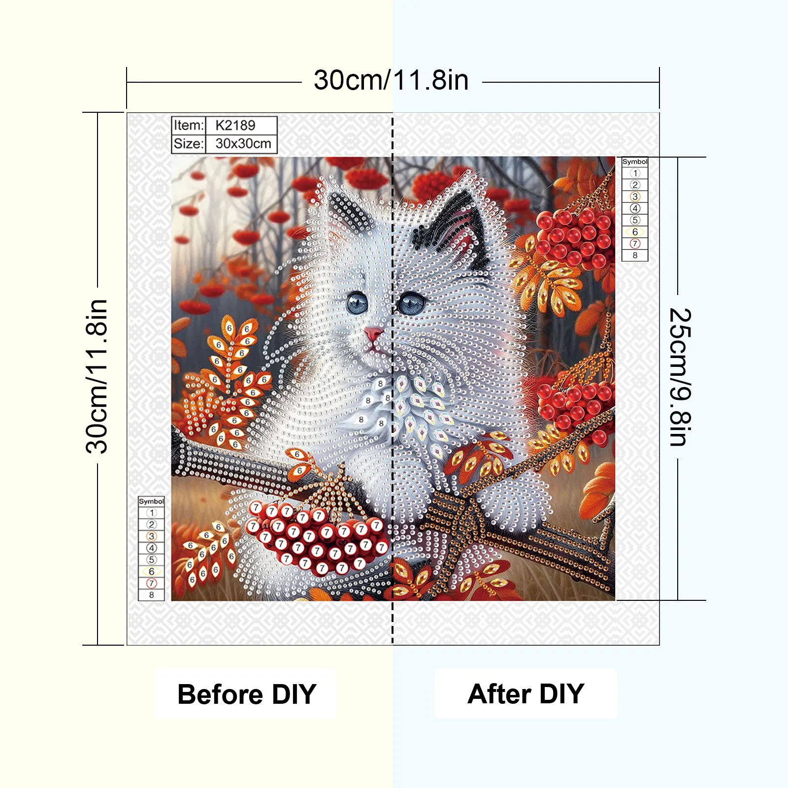 Cat Special Shape Diamond Art Painting Kit for Adult Beginner,Crystal Diamond Special Shape Kit for Home Wall Decoration Gift view 2