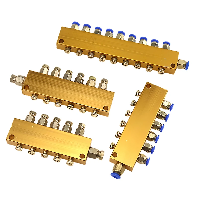 

2/3/4/5/6/7/8/9/10 Way Adjustable Oil Distributor Output Suitable For Central Lubrication Pump System Separator 4mm 6mm