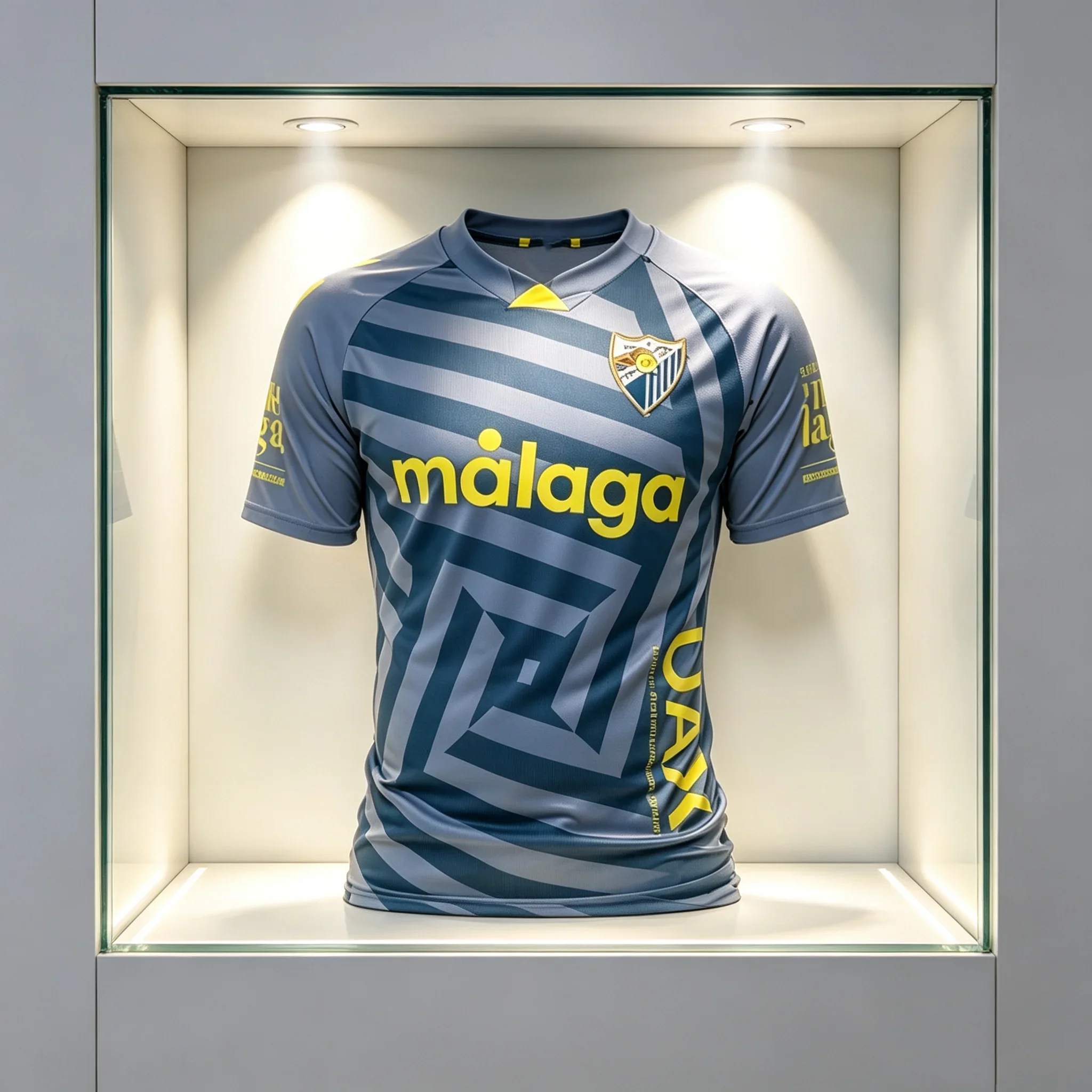 2026 New 3D Printed Malaga Football Jersey T-shirt for Casual Quick Drying Suitable for Outdoor Sports and Family Wear