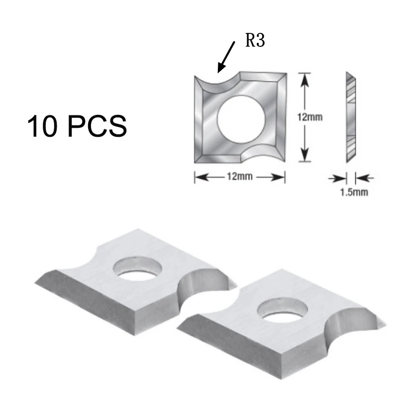 1PC CNC 2Blades Router Bit Round Bevel Corner Insert Milling Cutter End Mill For Wood Particle Board Woodworking Engraving Machi