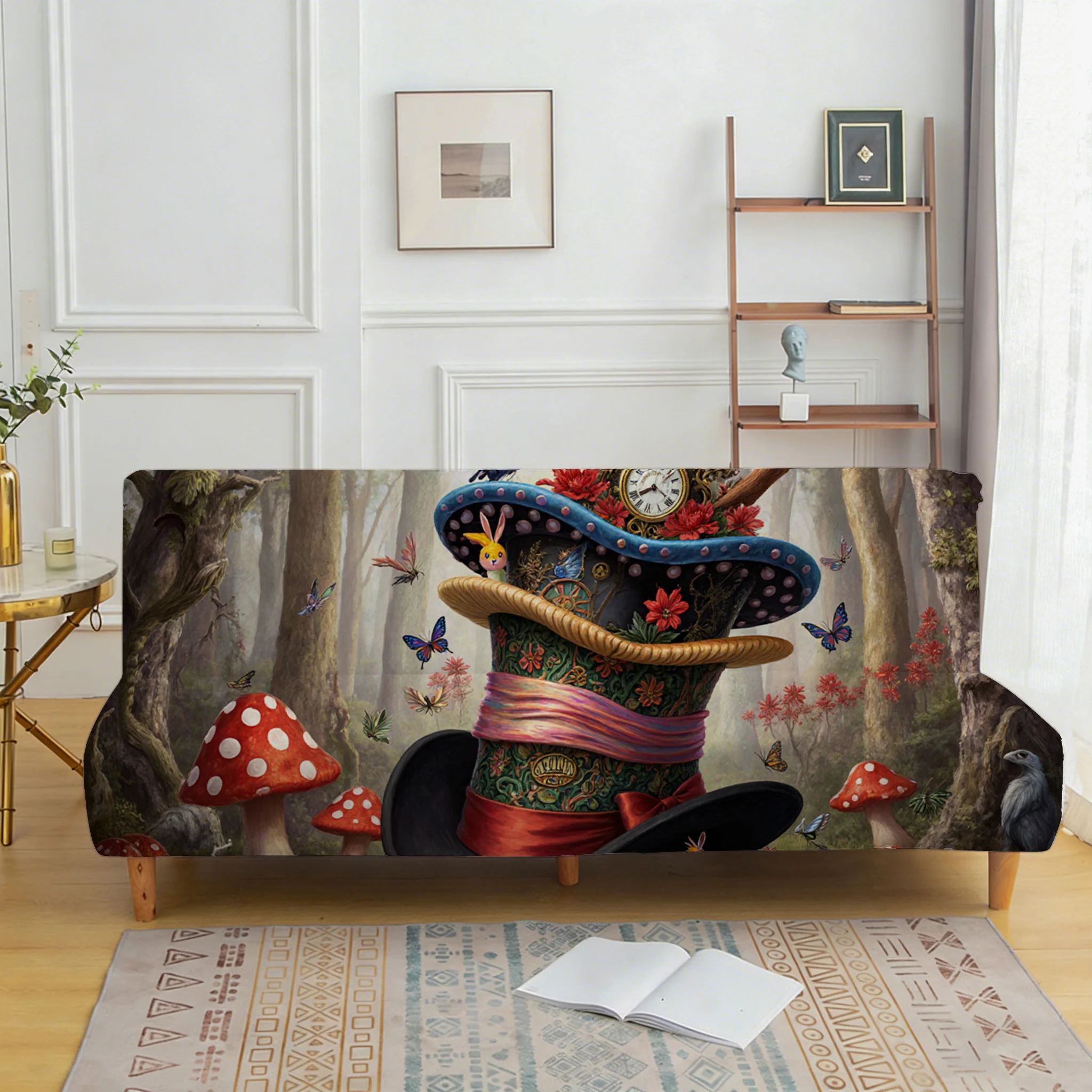 

Покрывало для дивана в гостиную, покрывало для дивана с рисунком грибного леса от Mad Hatter, универсальный эластичный чехол для дивана, подходящий для всех типов диванов.