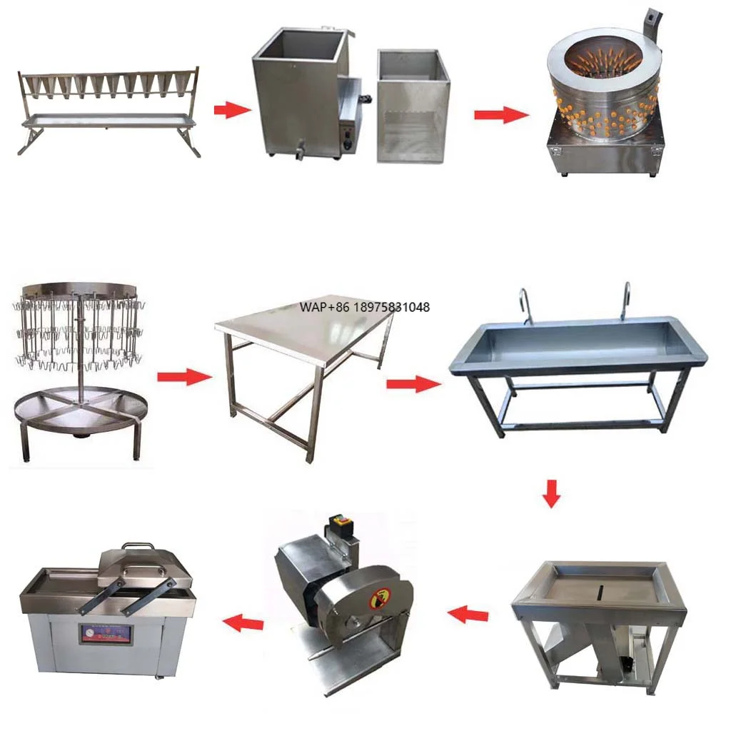 Small Slaughterhouse Poultry Slaughter Equipment for 50 or 80 Chicken