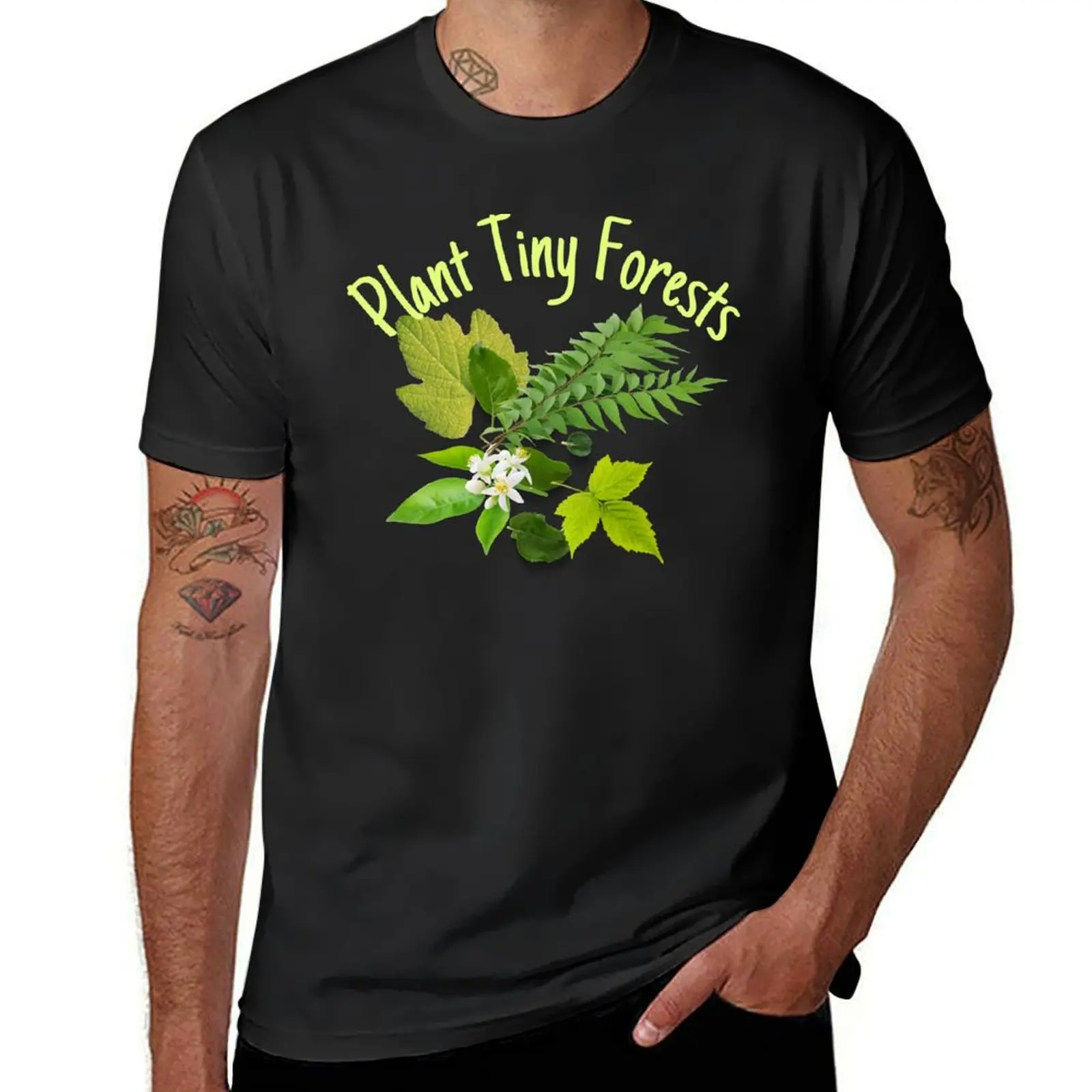 Plant Tiny Forests A Wonderful Ecological Statement Design T-Shirt oversizeds street wear summer top mens big and tall t shirts