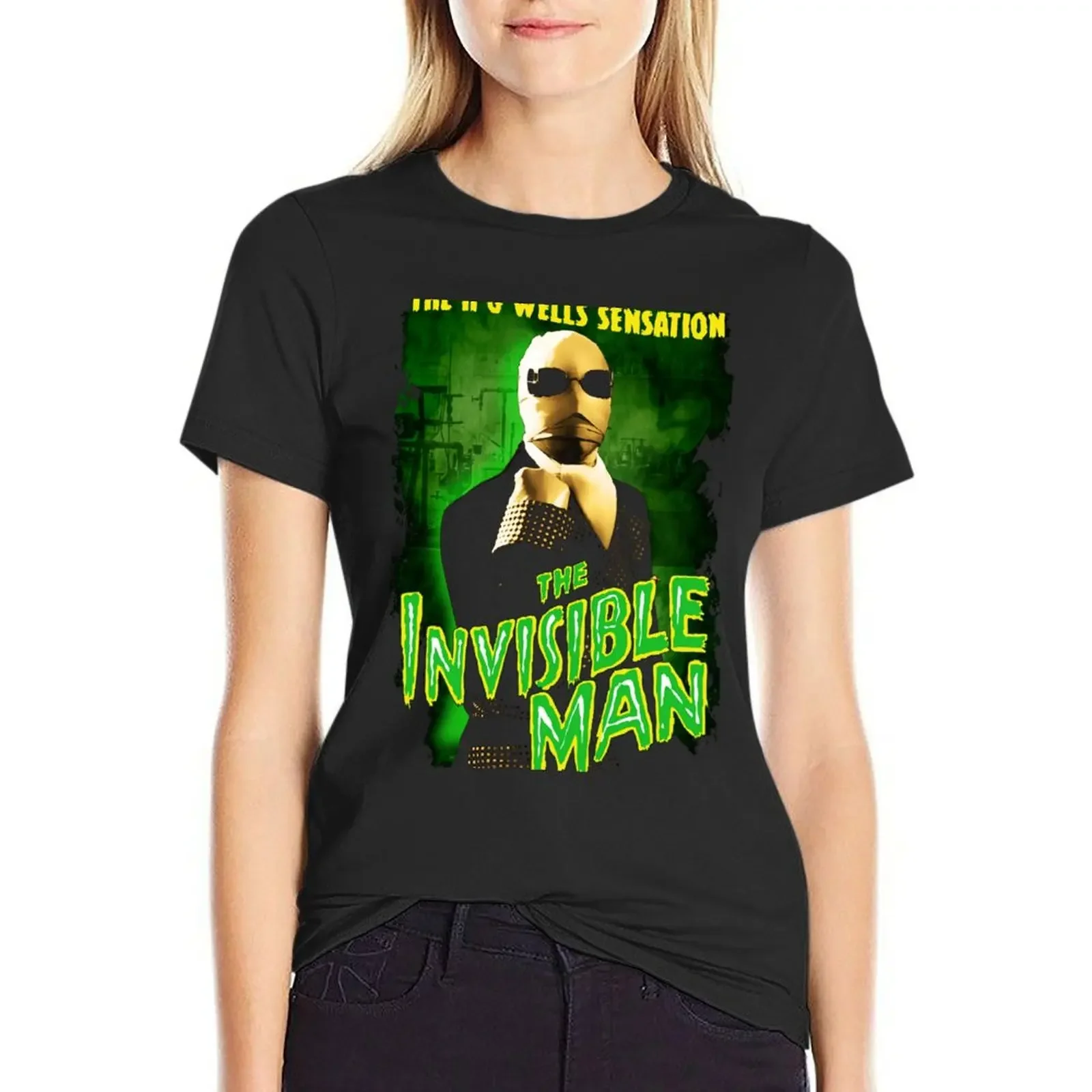 

H G Wells The Invisible Man Movie T-shirt kawaii clothes hippie clothes womans clothing