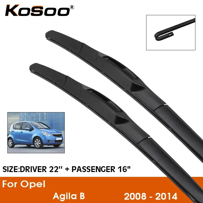 Car Wiper For Opel Agila B 2008-2014 Windshield Rubber Refill Front Window Wiper 22