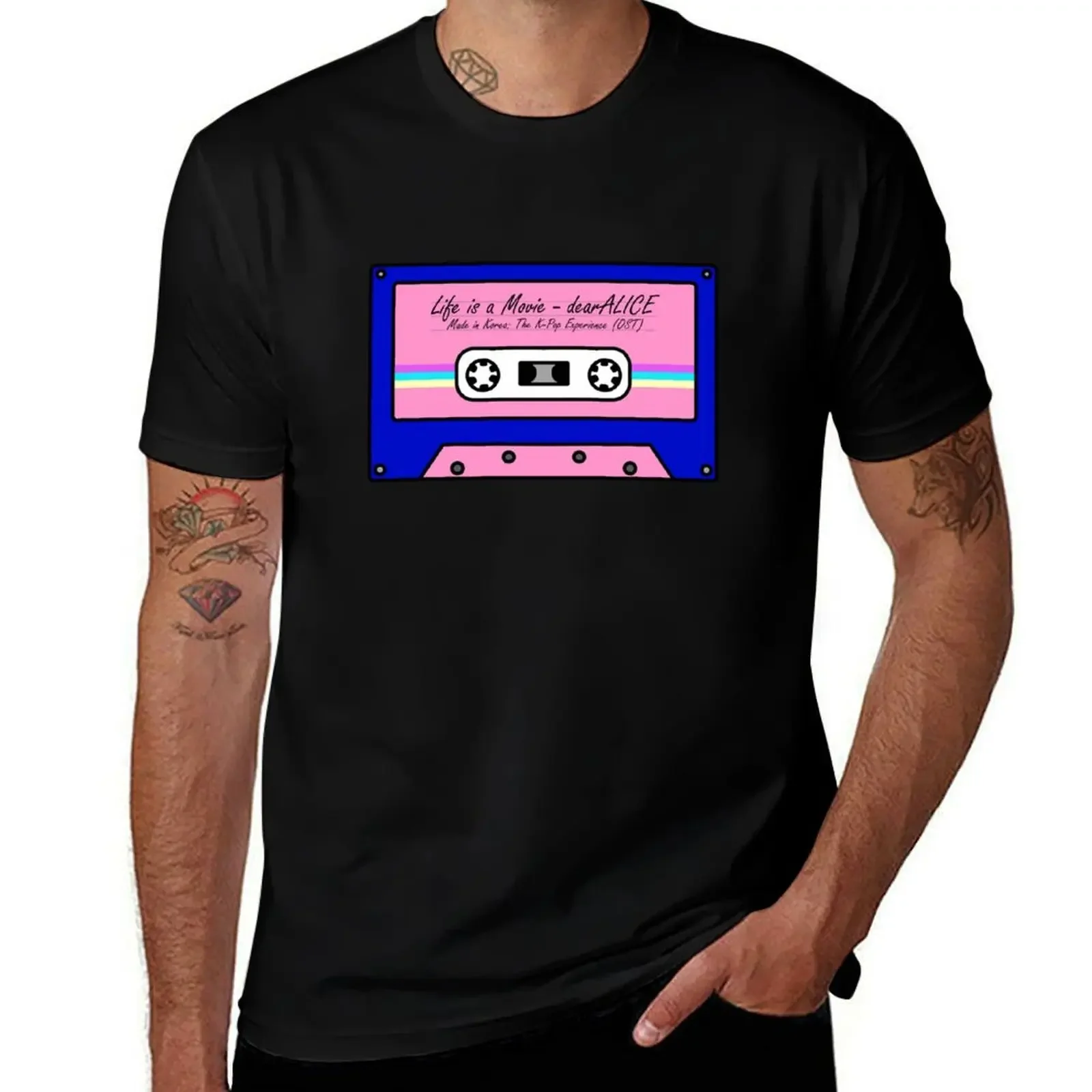 

dearALICE Life is a Movie Cassette Tape T-Shirt Luxury man essential t shirt T-shirt men