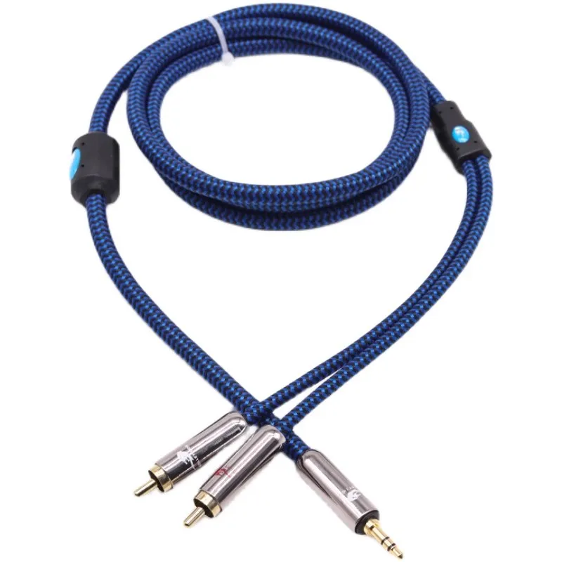 

3,5 мм-2 RCA-папа Hi-Fi аудиокабель для ноутбука, телефона, HDTV, динамика, усилитель, домашний звук, Y-образный разветвитель, экранированные шнуры