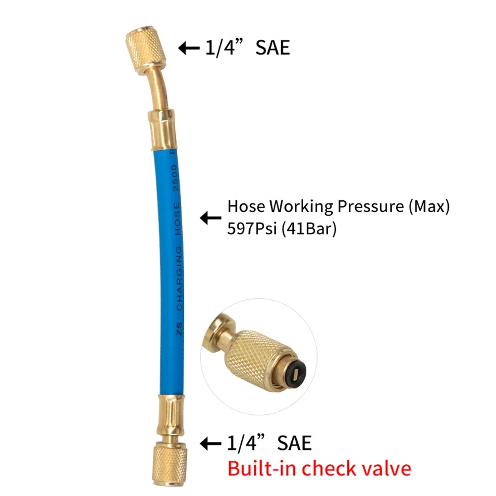 حاقن صبغ زيت A/C أوتوماتيكي ، 1 أونصة ، R134A ، زيت سائل نقي وأنبوب حشو مبرد ، أدوات إصلاح تكييف الهواء ، حقن زيت يدوي