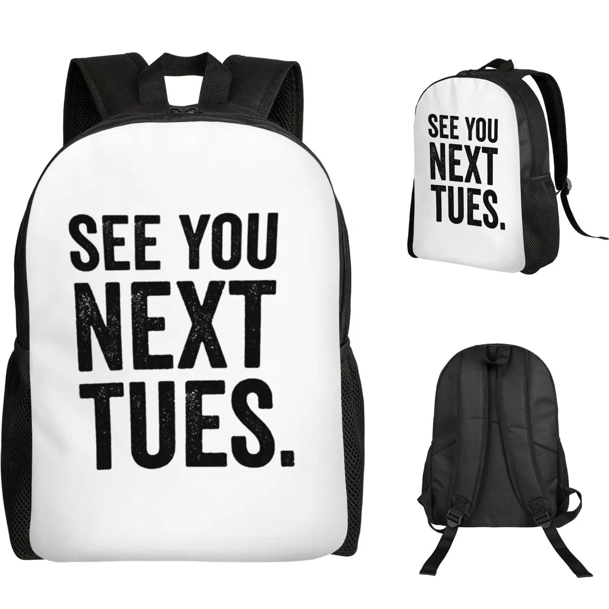 

До встречи в следующую среду! Рюкзак для студентов, школьников, мальчиков и девочек, сумка для книг, школьная сумка, сумка для ноутбука, наплечная сумка.