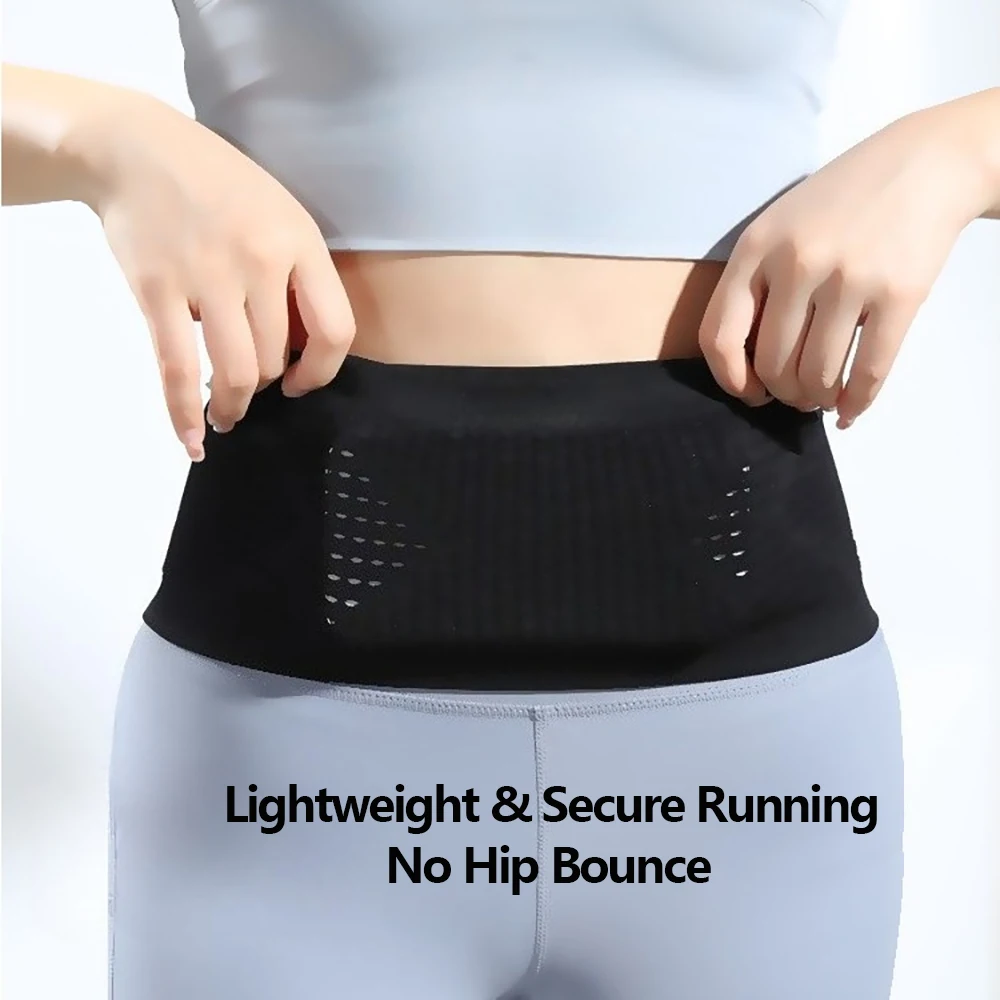 

Black Nylon Sports Waist Packs Lightweight and Durable Outdoor Cycling Running Phone Storage Bag Multi Functional Waist Belt