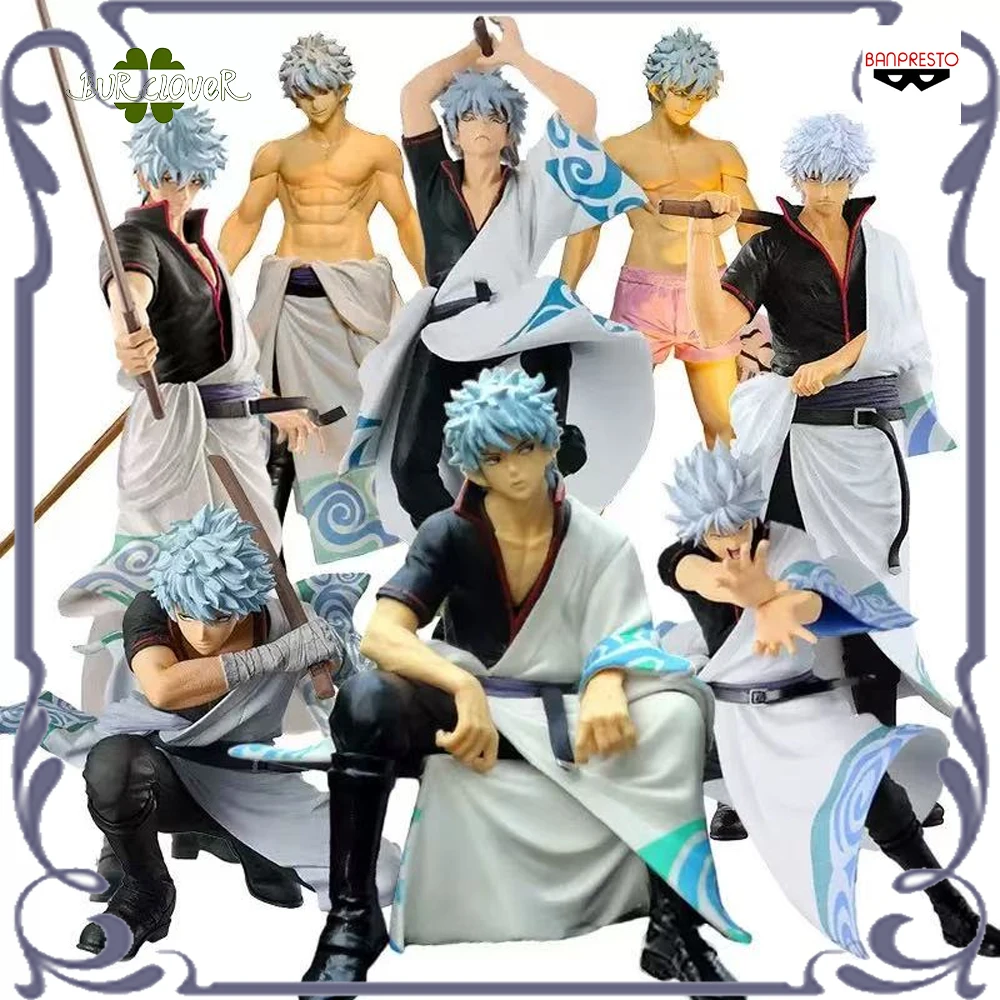 

The box is damaged BANDAI Original BANPRESTO Gintama Series Sakata Gintoki Katsura Kotaro Anime Figurines Model Gifts In Stock