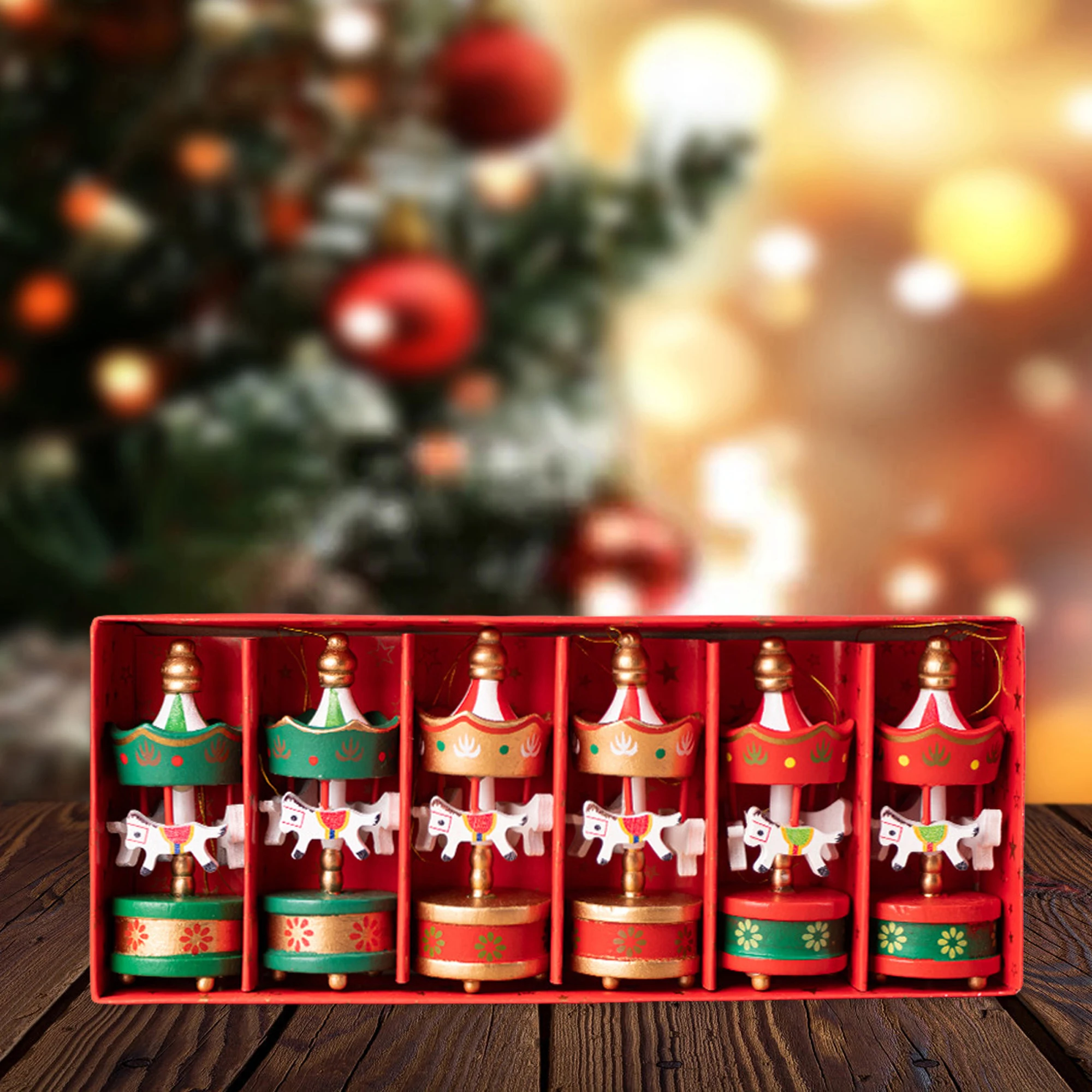 Ornement de noël rustique en bois de renne, pour suspendre sur une fenêtre d'arbre, une mur de porche ou une cheminée