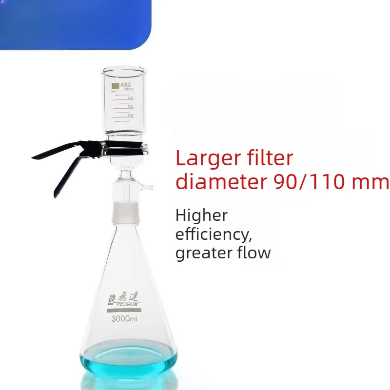 90/110mm Sand Core Filtration Device Lab Microporous Filter Membrane Solvent Filter Large Capacity Water Sample Testing