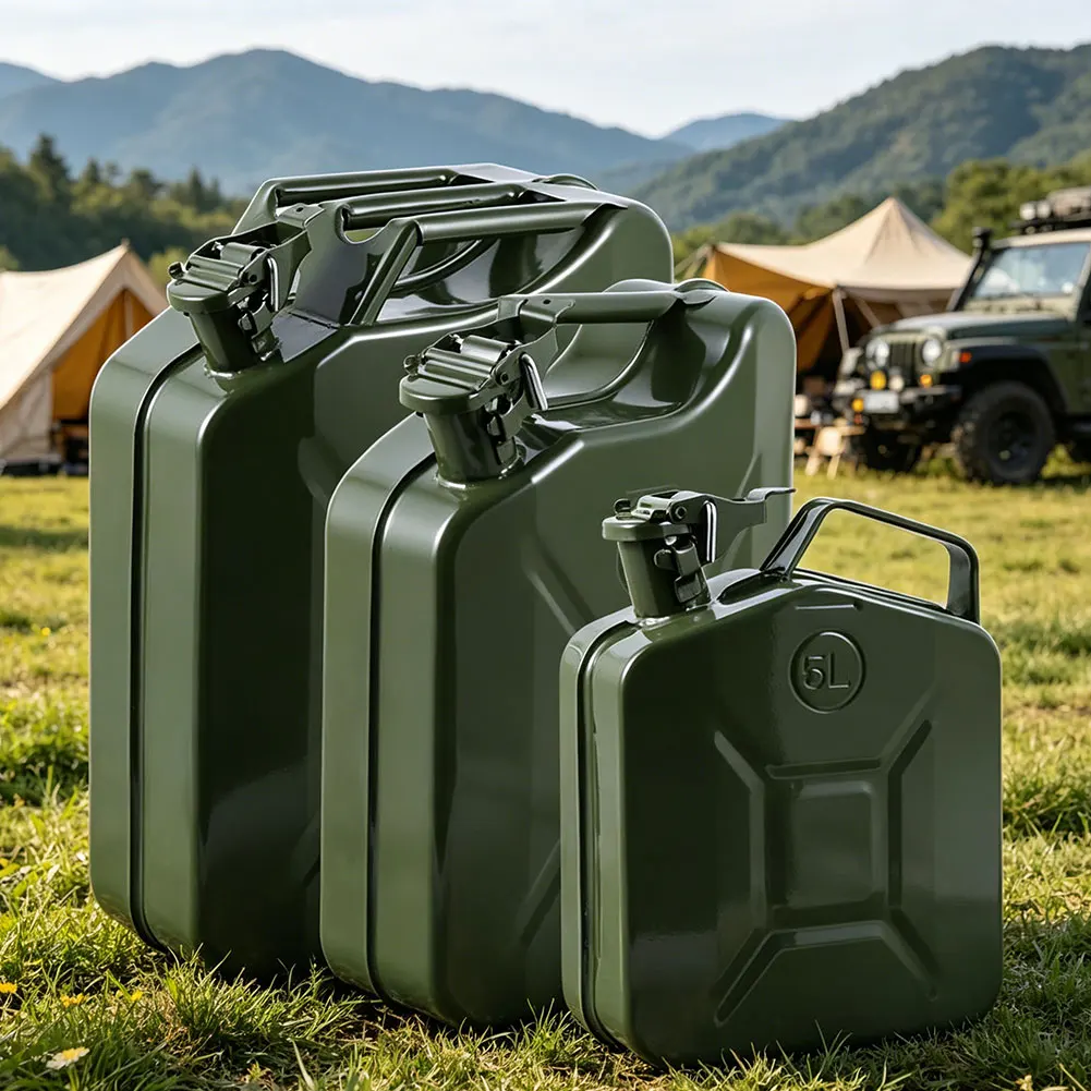 

Petrol Can With Spout Metal Fuel Can Tank Portable Oil Can Diesel Storage Can Suitable For Camping And Travel
