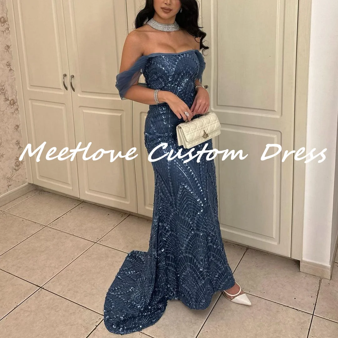 Meetlove 맞춤형 웨딩 드레스 우아한 여성용 드레스 생일 드레스 럭셔리 두바이 럭셔리 이브닝 드레스 2024