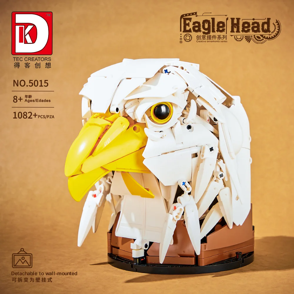

Eagle Head Building Blocks Wall Art | 1000PCS DIY Animal Brick Model Set | Creative Puzzle Gift for Kids & Adults