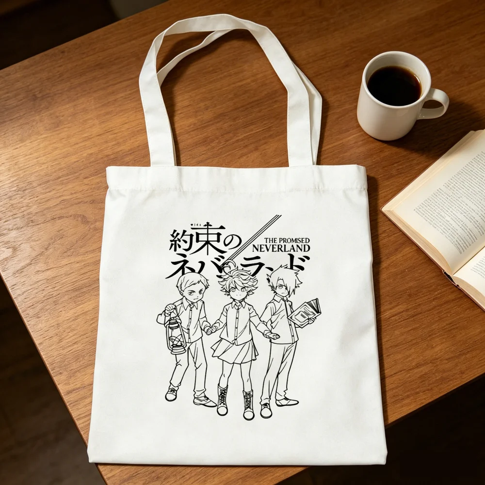 the Promised Neverland tote bag personnalisable shopper canvas  sac cabas shoulder  femme