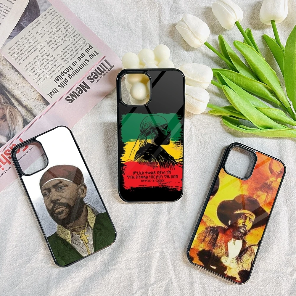 Emperor Menelik Ii Of Ethiopia Adwa Phone Case for Iphone 16 15 14 13 12 11 Pro Max Mini 8 Plus Se Xr X Xs Fundas Shell PC+TPU C