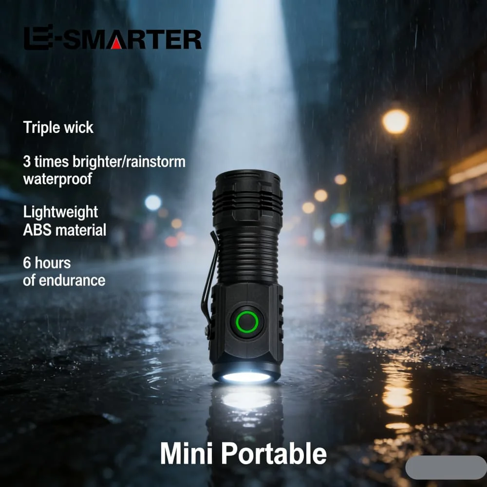 

Waterproof Torch Rechargeable Outdoor Flashlight Portable Strong Light for Camping Walking Portable EDC Lighting Lamp