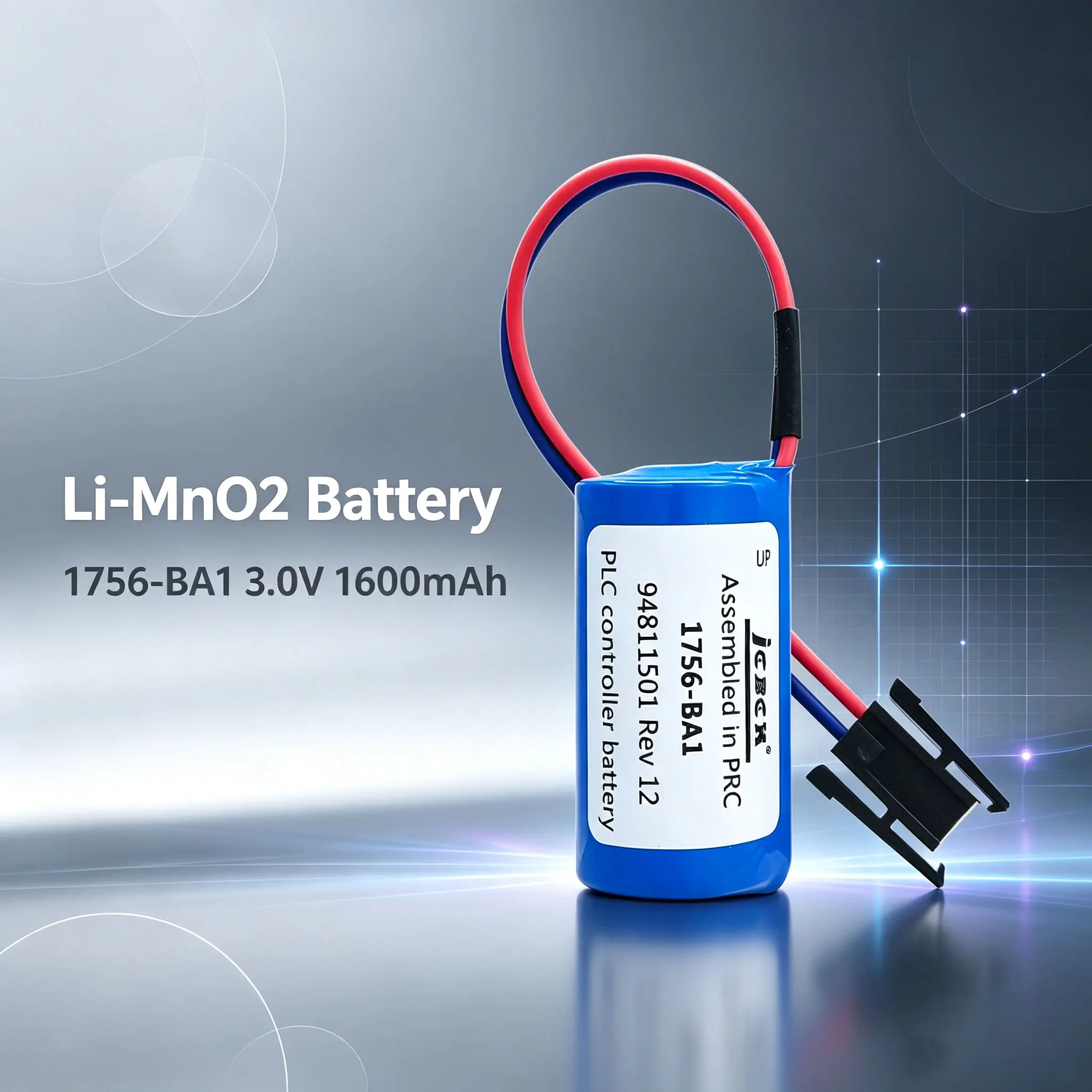 JCBCH 1756-BA1 Li-MnO2 Battery 3V suitable for AB industrial control servo and PLC programming controller CR17335SE