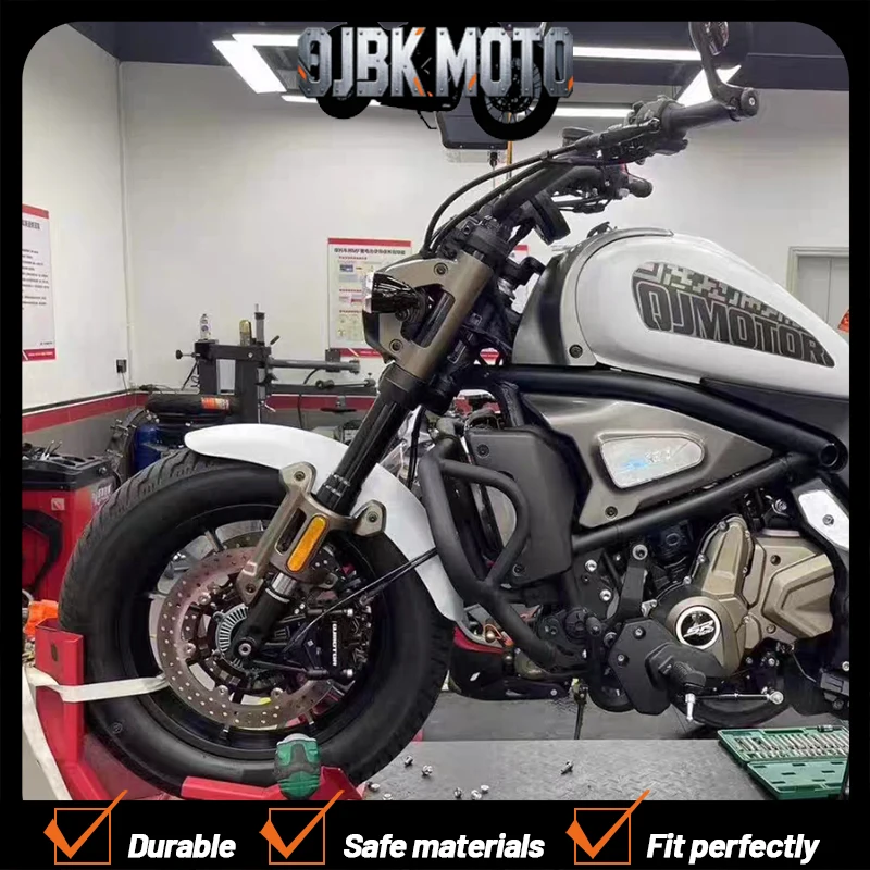 

Motorcycle Crash Bars Bumper Engine Guard Stunt Cage Protector For QJMoto SRV700 engine crash bar bumper anti fall protection de