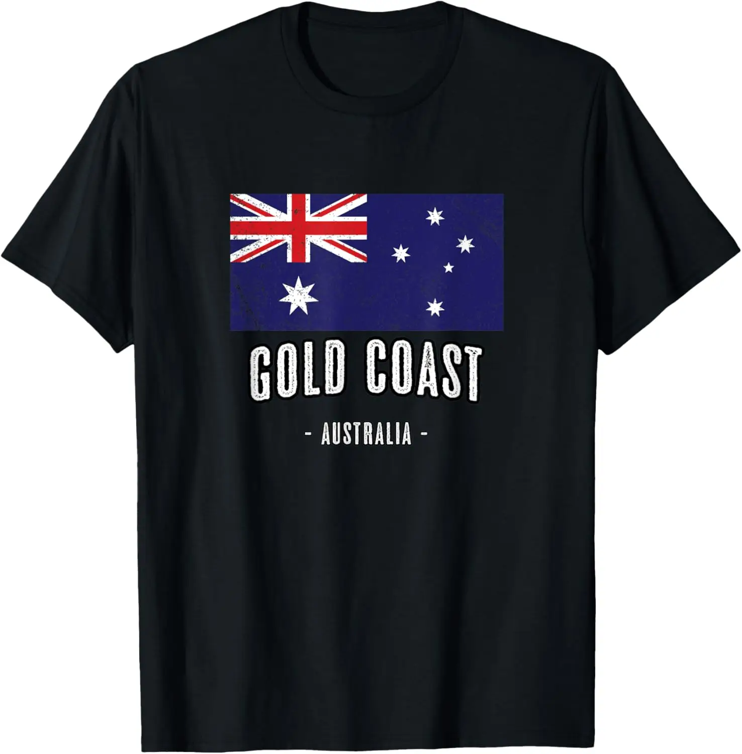 Cidade da Costa de Ouro Austrália |   Bandeira Australiana, Top Aussie - Camiseta