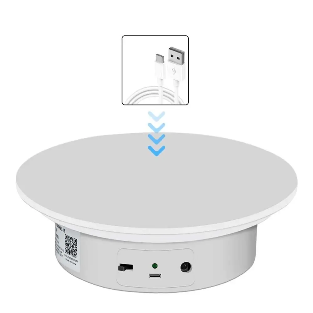 13 см белая вращающаяся стойка дисплея Регулируемая скорость USB powas электронные Поворотные стойки 11 фунтов грузоподъемность