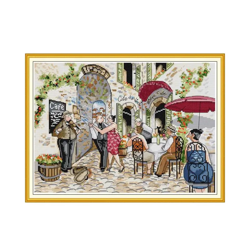 Roadside dance cross stitch kit 14ct 11ct count print canvas sew cross-stitching embroidery DIY handmade needlework