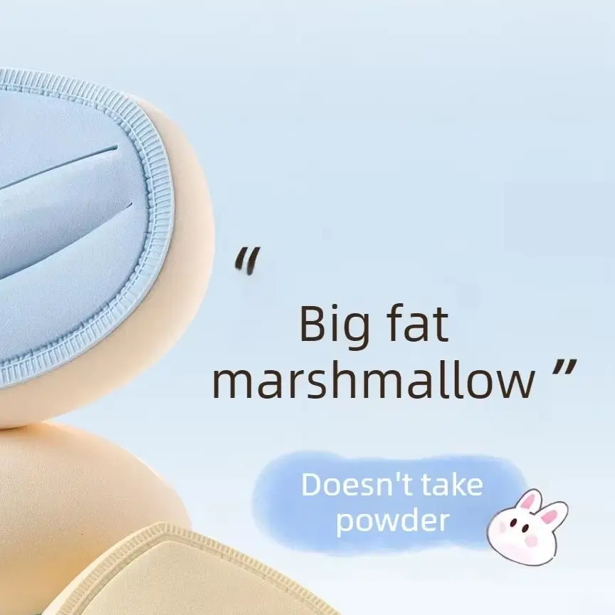 Pó Compacto Marshmallow Air Cushion para Base Líquida, Ferramenta de Maquiagem Especial para Base Transparente, Uso Seco e Úmido