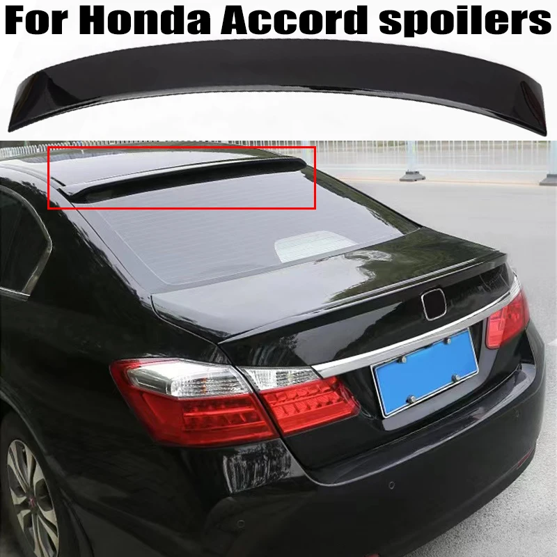 

For Honda Accord 9th Gen Sedan spoiler 2013 2014 2015 2016 2017 2018 High Quality ABS Plastics Car Rear Roof cover wings spoiler