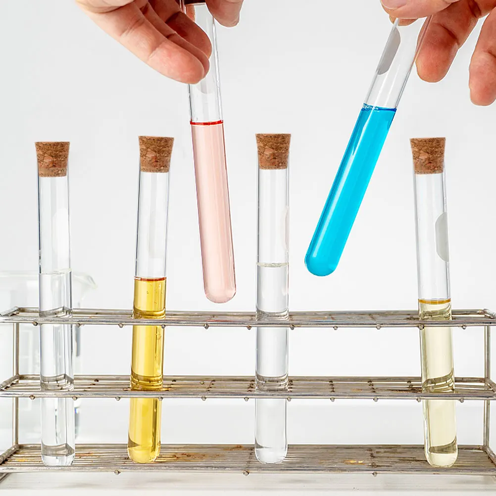 

8 Pcs Glass Test Tubes Containers Leak Proof Portable Smooth Surface Chemistry Experiments Home School Kids Gifts Storage