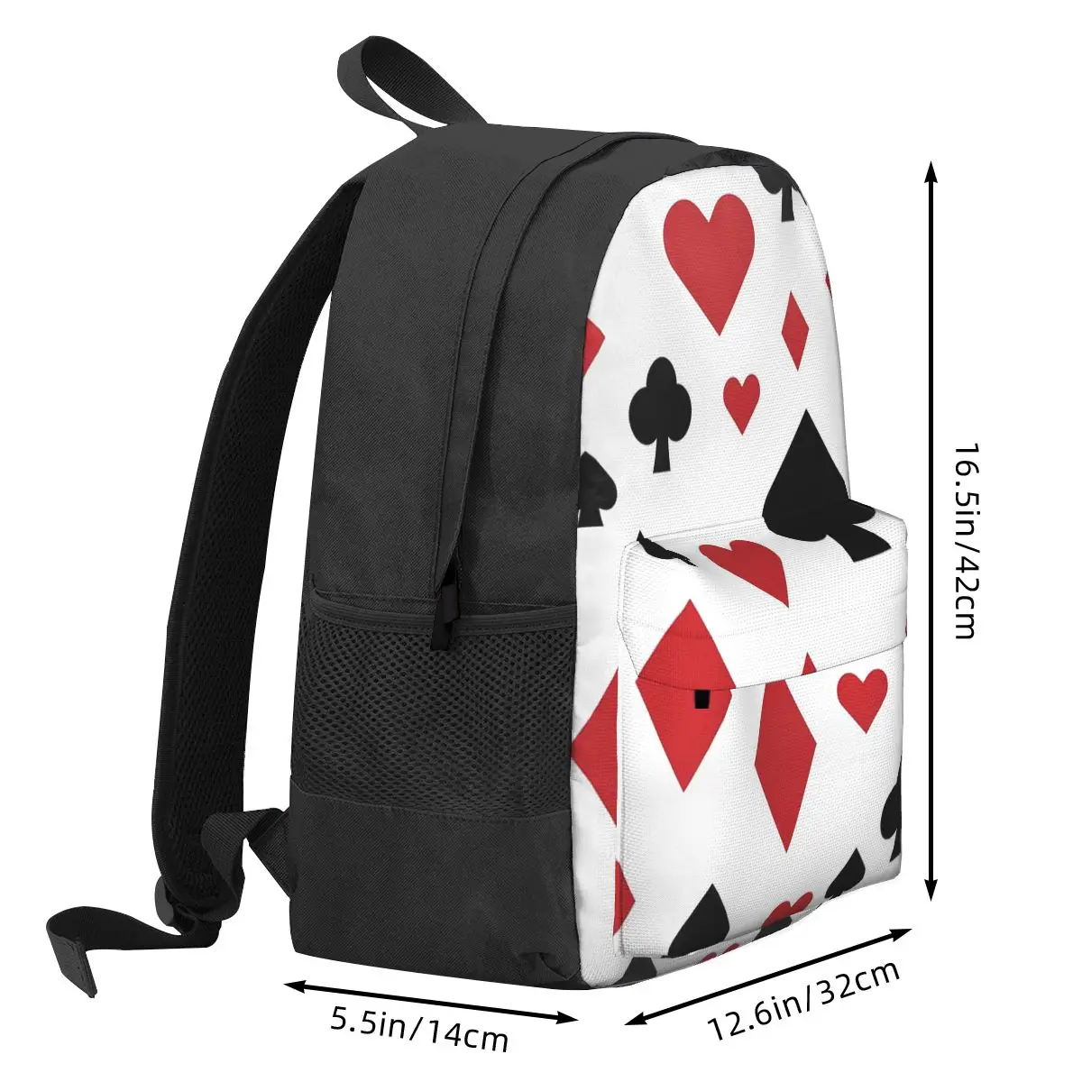 Card Symbols Backpack Student BookBag Children School Bag Computer Shoulder Bags for Boys Girls