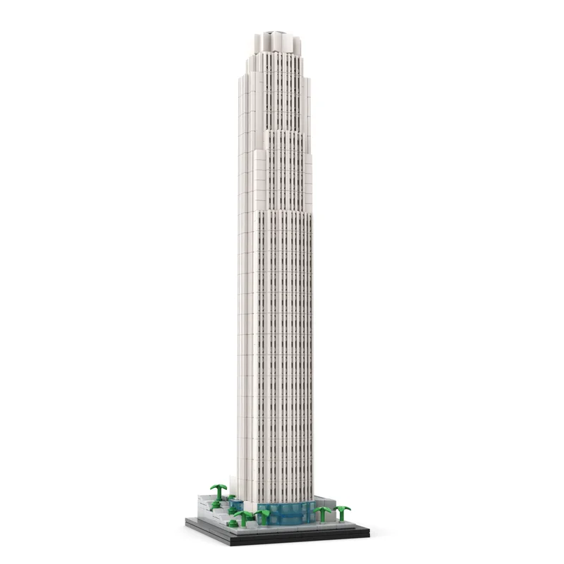 MOC building blocks Bank of America Tower 1:800 scale building model building blocks DIY birthday Christmas gift