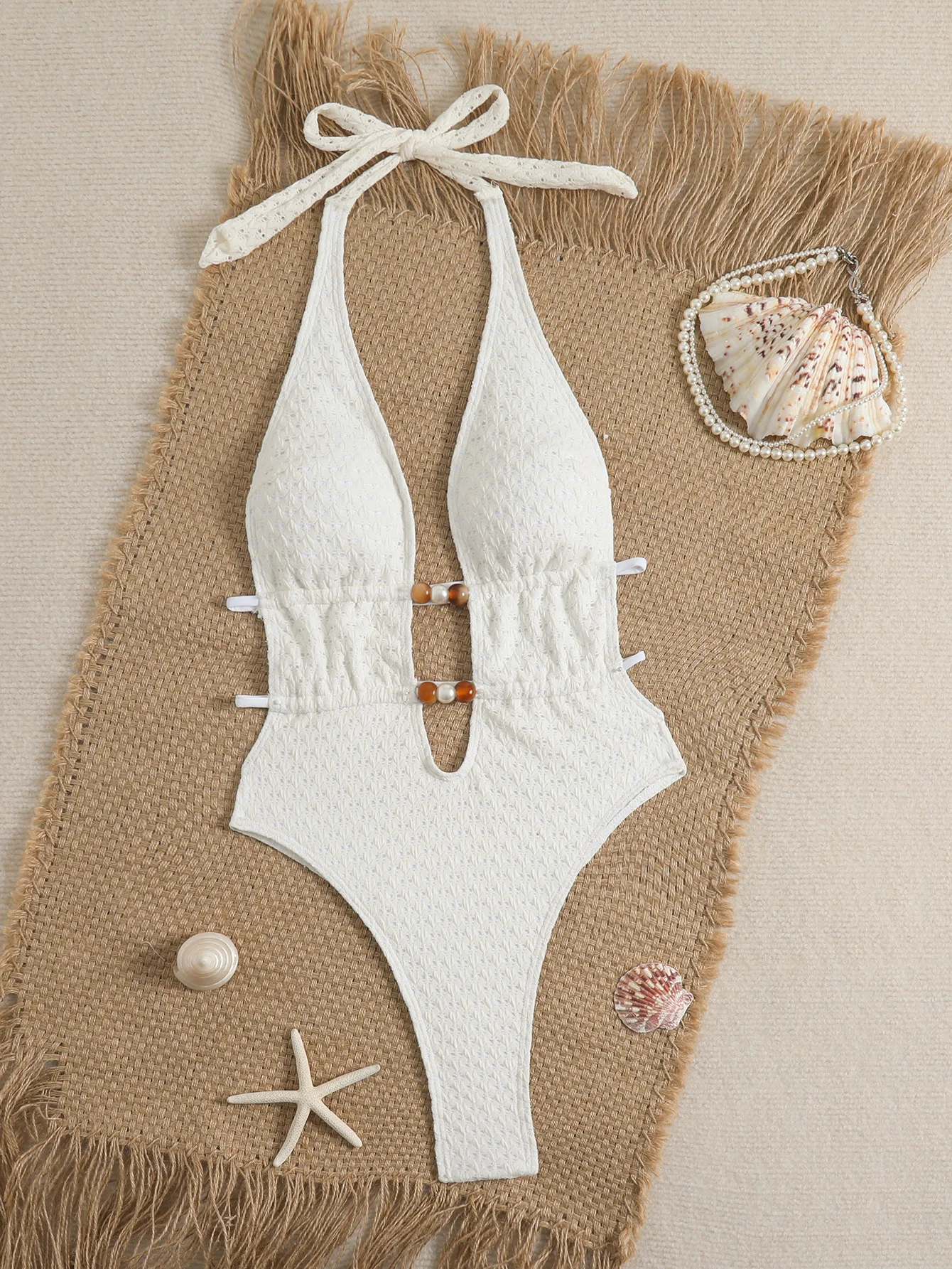 

Pink Micro Bikini 2026 Mujer Women Sexy PU Pearls Push Up Thong Swimsuit Summer Bathing Suit Bandage Holiday Swimwear