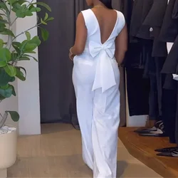 Two Piece Sets Women Pant Set Sleeveless V Neck Casual Pants Y2k Tops Wide Leg Long Pants High Waist Elegant Party Streetwear