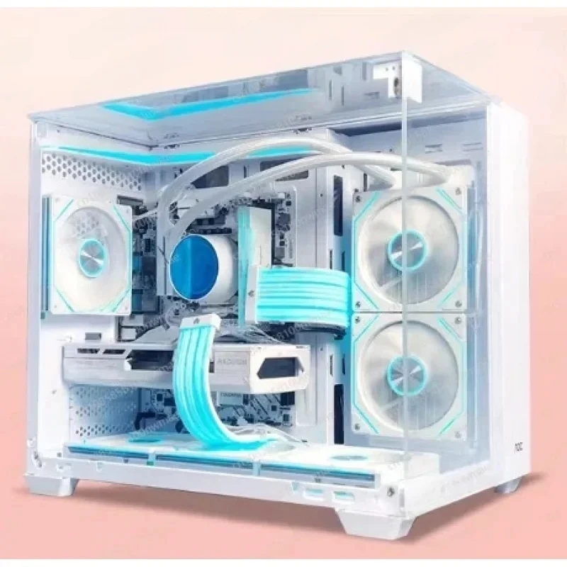 2025 New Style Core I7 14th 14700K 16G DDR5 RTX5060 Gaming PC Desktop with ATX Mid Tower & Fan for Business Use